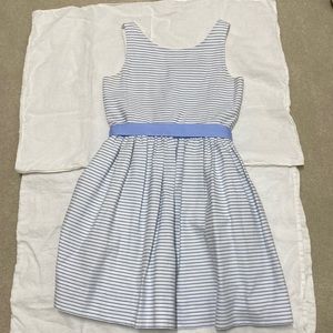 Ralph Lauren Girls Blue and White Striped Dress